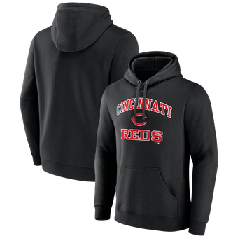 Men's Logo Athletic Black Cincinnati Reds Heart & Soul Hoodie