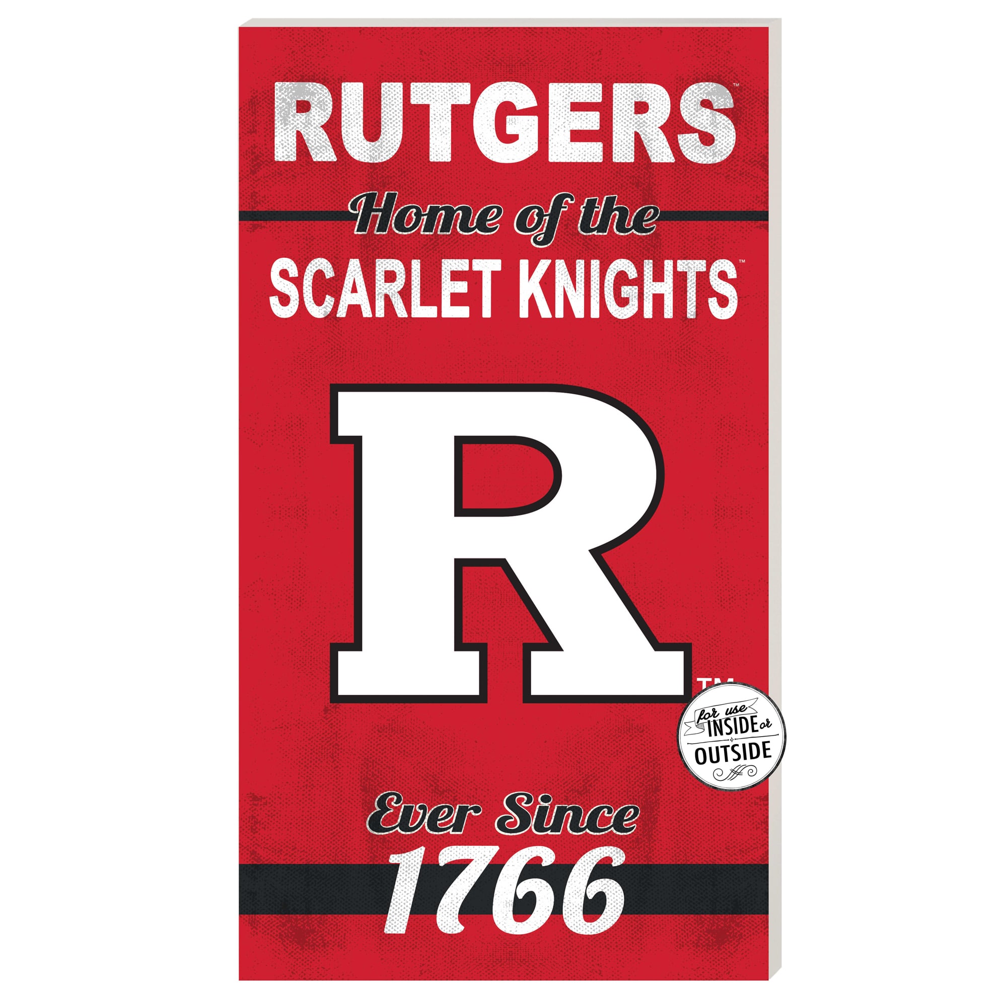 Rutgers Scarlet Knights 11" x 20" Indoor/Outdoor Home Of The Sign