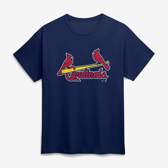 Men's Logo Athletic Navy St. Louis Cardinals Wordmark T-Shirt