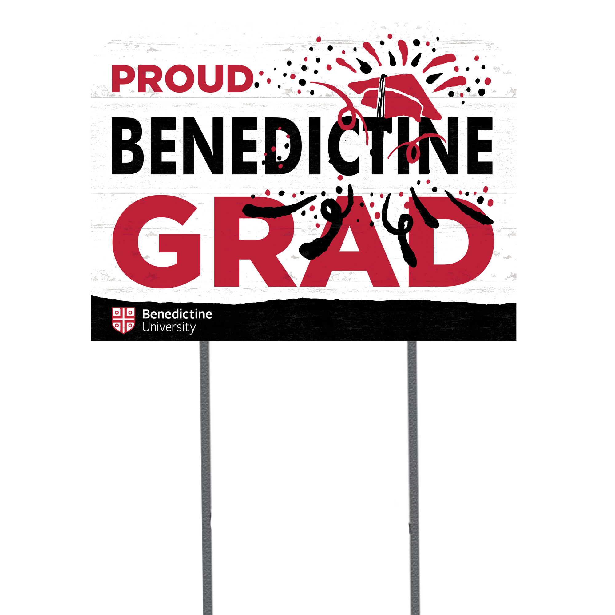 Benedictine Eagles 18" x 24" Grad Yard Sign