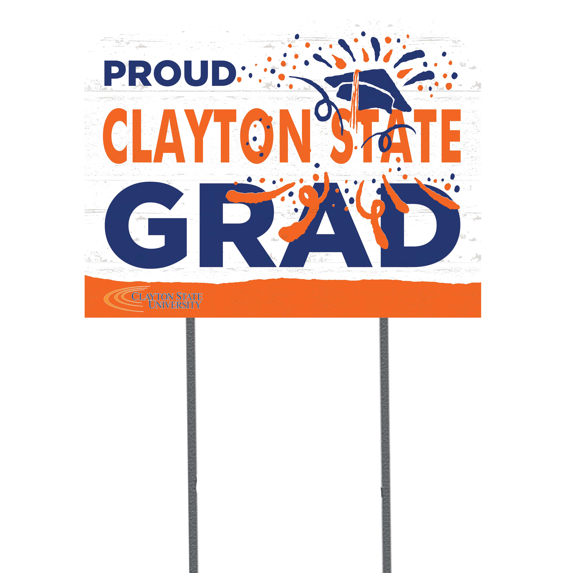 Clayton State Lakers 18" x 24" Grad Yard Sign