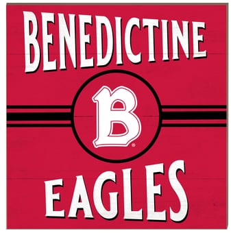 Benedictine Eagles 10'' x 10'' Retro Team Sign