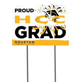 Houston Community College 18" x 24" Grad Yard Sign