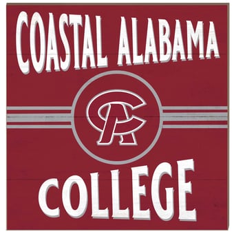 Coastal Alabama Community College 10'' x 10'' Retro Team Sign