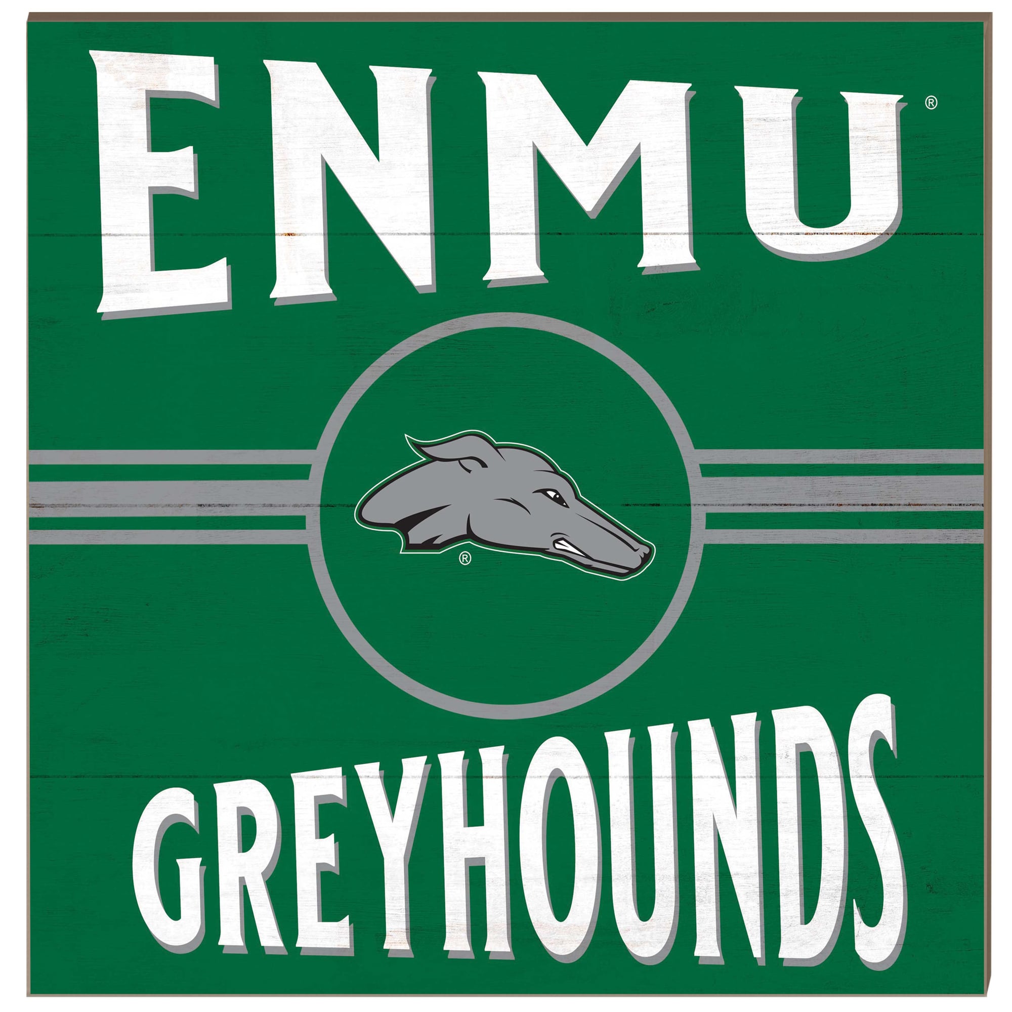 Eastern New Mexico Greyhounds 10'' x 10'' Retro Team Sign