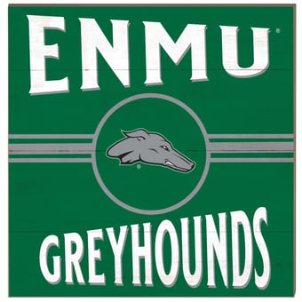 Eastern New Mexico Greyhounds 10'' x 10'' Retro Team Sign