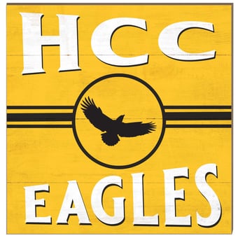 Houston Community College 10'' x 10'' Retro Team Sign