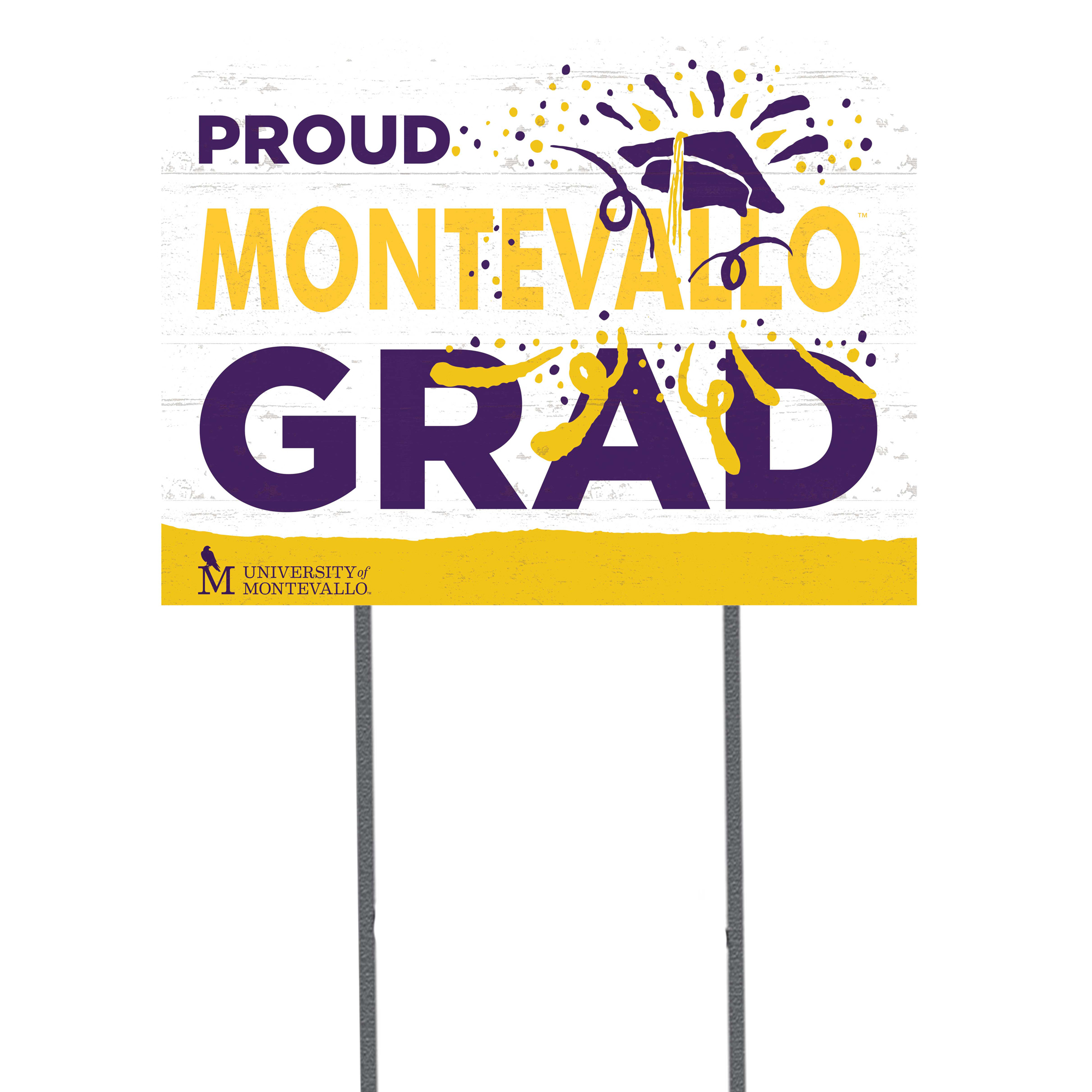 Montevallo Falcons 18" x 24" Grad Yard Sign