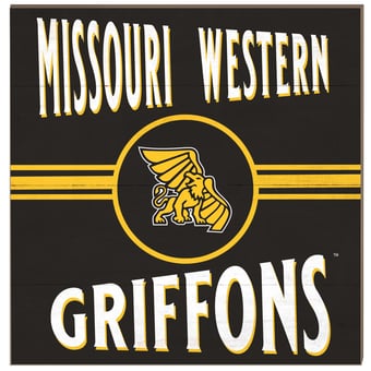 Missouri Western State Griffons 10'' x 10'' Retro Team Sign