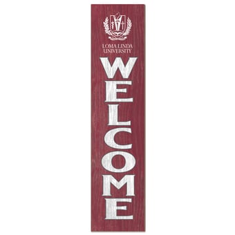 LLU Lions 12'' x 48'' Welcome Outdoor Leaner