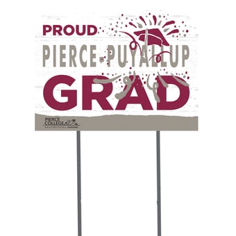 Pierce College Raiders 18" x 24" Grad Yard Sign