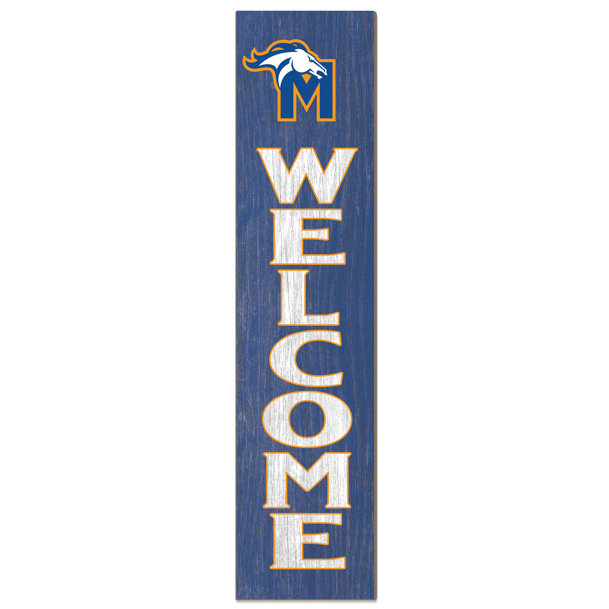 Milton Academy Mustangs 12'' x 48'' Welcome Outdoor Leaner