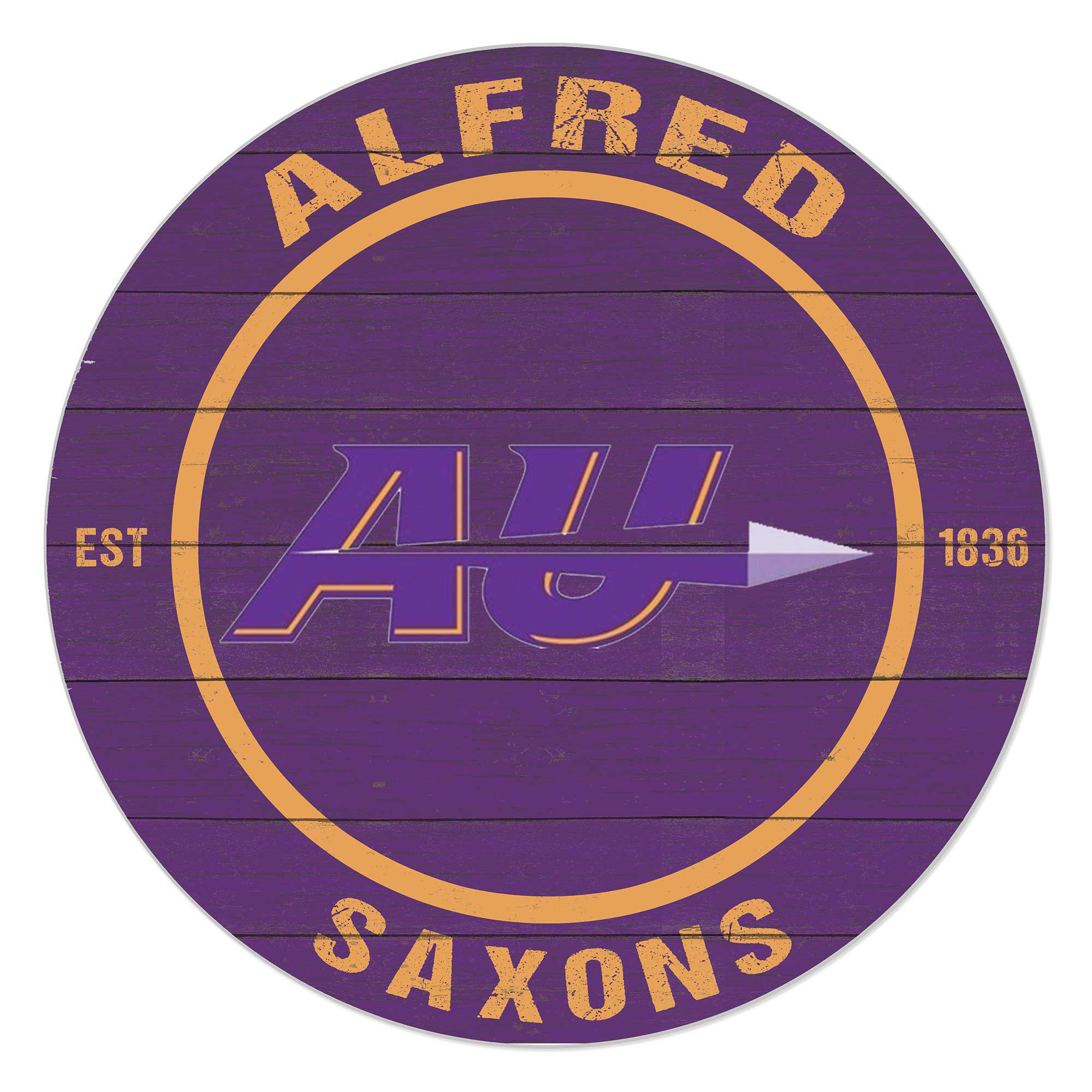 Alfred University Saxons 20'' x 20'' Indoor/Outdoor Team Color Circle Sign