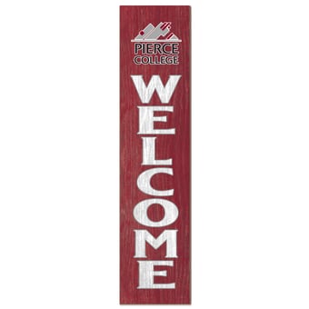 Pierce College Raiders 12'' x 48'' Welcome Outdoor Leaner