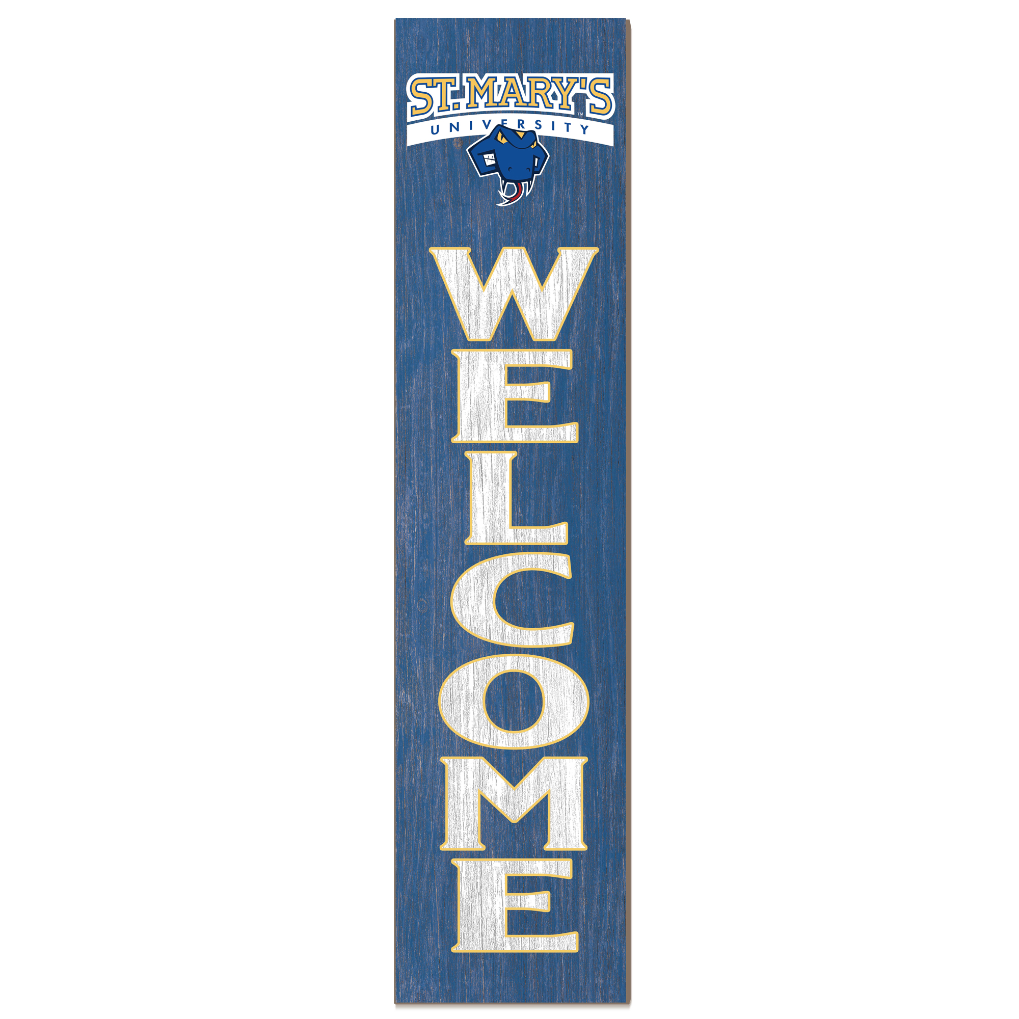 St. Mary's University Rattlers 12'' x 48'' Welcome Outdoor Leaner