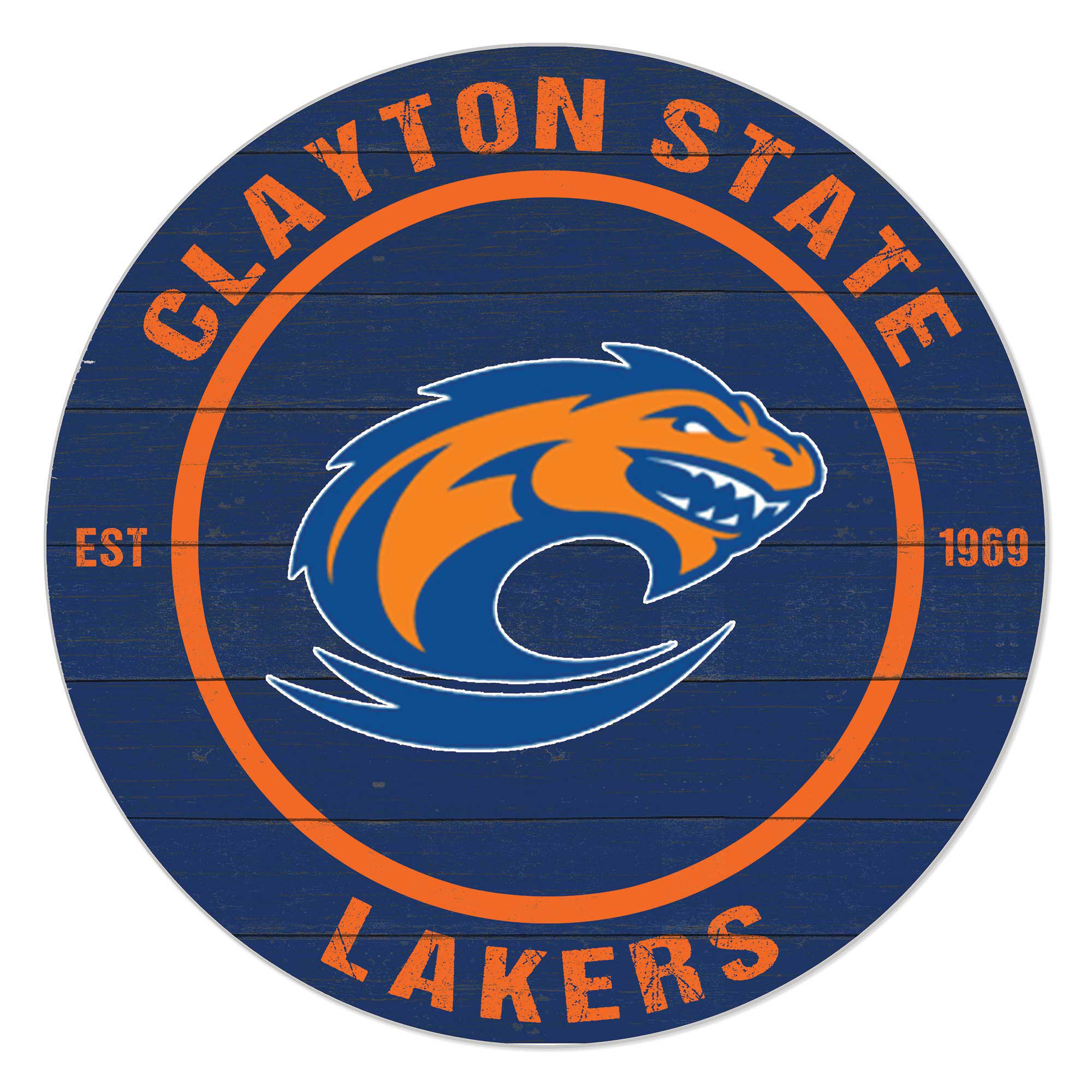 Clayton State Lakers 20'' x 20'' Indoor/Outdoor Team Color Circle Sign