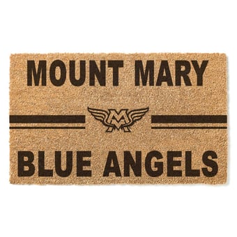 Mount Mary Blue Angels 18" x 30" Team Logo Doormat