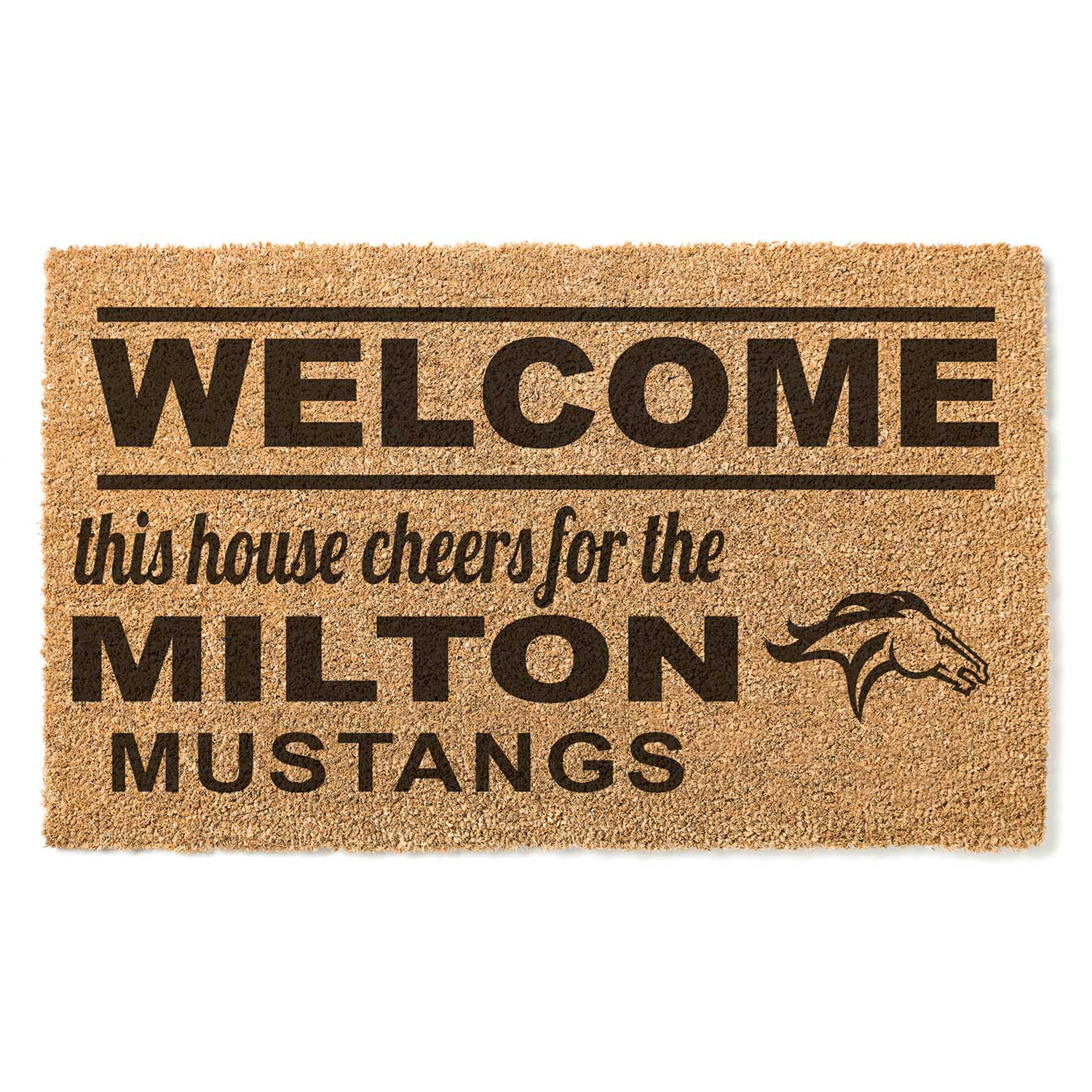 Milton Academy Mustangs 18″ x 30″ Welcome Doormat Milton Academy Mustangs 18″ x 30″ Welcome Doormat