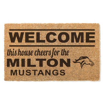 Milton Academy Mustangs 18" x 30" Welcome Doormat