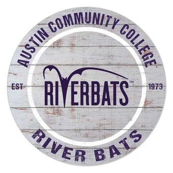 Austin Community College 20'' x 20'' Indoor/Outdoor Weathered Circle Sign