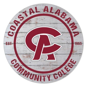 Coastal Alabama Community College 20'' x 20'' Indoor/Outdoor Weathered Circle Sign