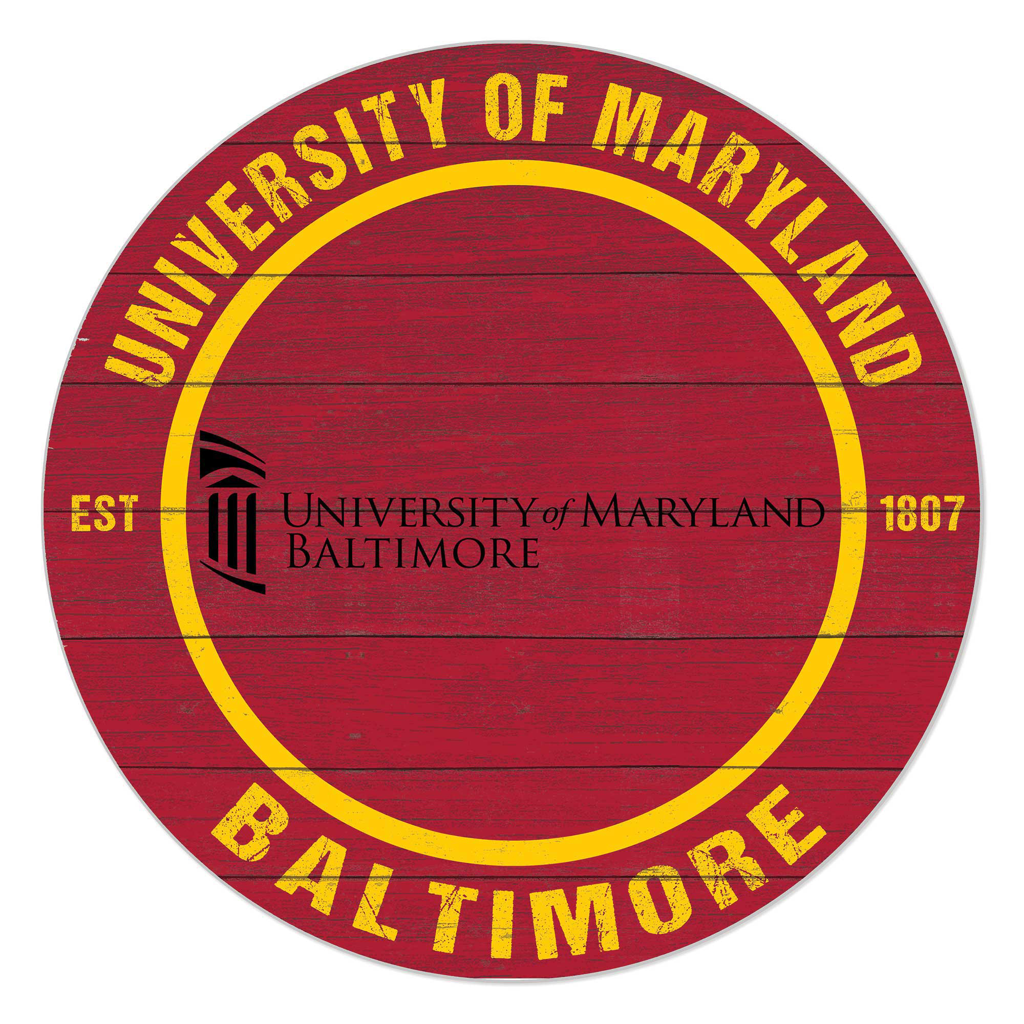 University of Maryland Baltimore 20'' x 20'' Indoor/Outdoor Team Color Circle Sign