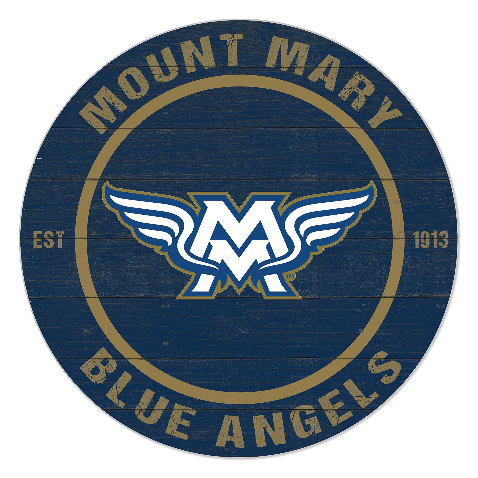 Mount Mary Blue Angels 20'' x 20'' Indoor/Outdoor Team Color Circle Sign