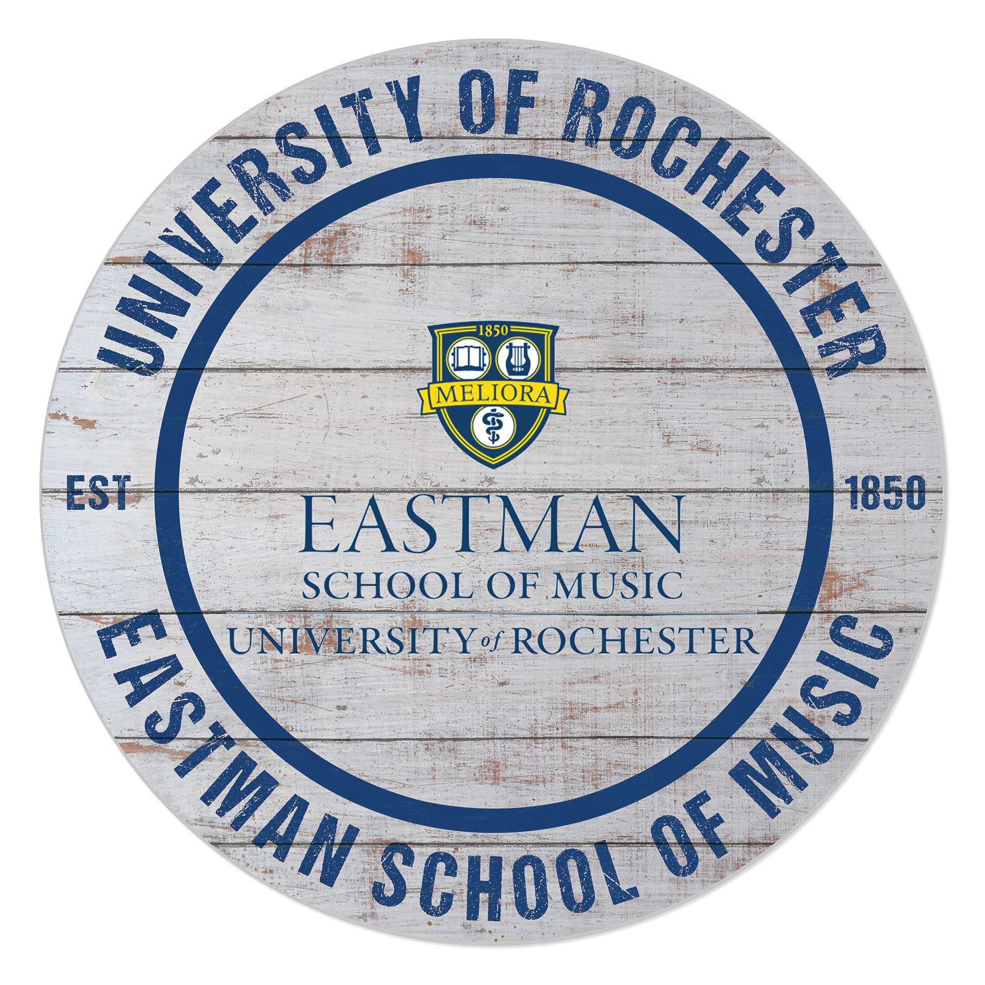 Rochester Yellow Jackets 20'' x 20'' Indoor/Outdoor Weathered Circle Sign