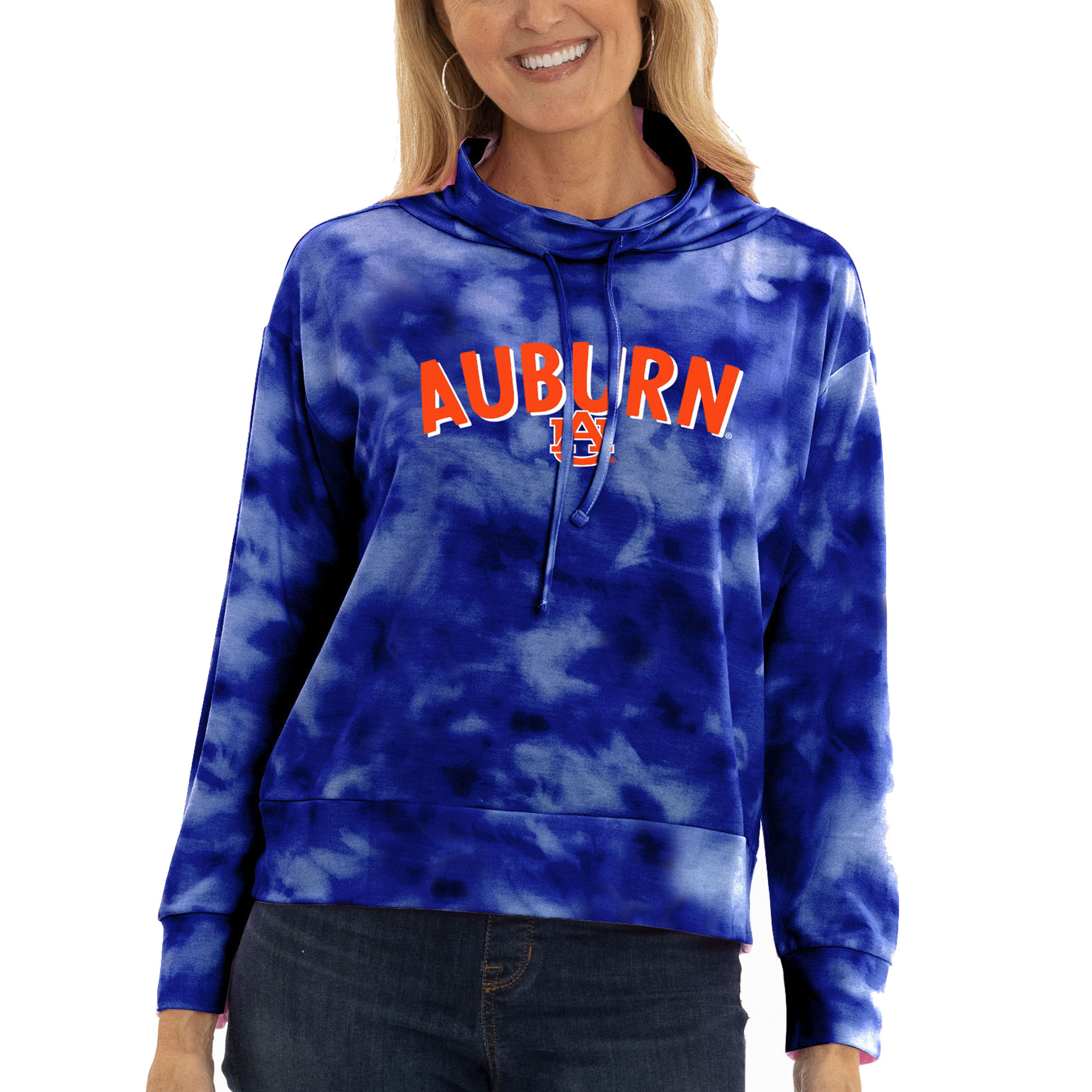 Women’s Blue Auburn Tigers Maddie Tie-Dye Tri-Blend Pullover Hoodie Women’s Blue Auburn Tigers Maddie Tie-Dye Tri-Blend Pullover Hoodie