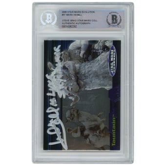 Mark Hamill Star Wars Autographed 2006 Topps Evolution #87 BAS Authenticated Card with "As Luke Skywalker" Inscription - The Steve Grad Collection