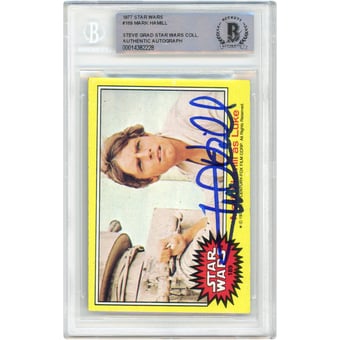 Mark Hamill Autographed 1977 Topps Star Wars Luke Skywalker #189 BAS Authenticated Card