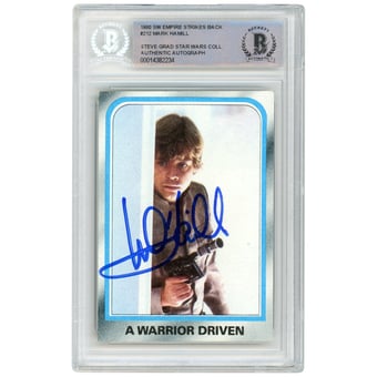 Mark Hamill Autographed 1980 Topps The Empire Strikes Back #212 BAS Authenticated Card