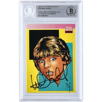 Mark Hamill Star Wars Autographed 1993-95 Topps Galaxy #128 BGS Authenticated Card