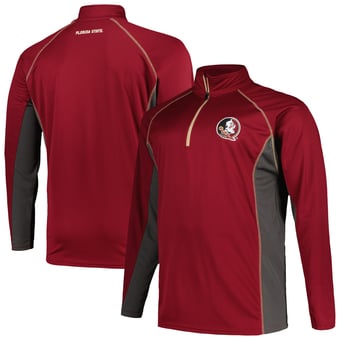 Men's Fanatics Garnet Florida State Seminoles Big & Tall Quarter-Zip Raglan Jacket