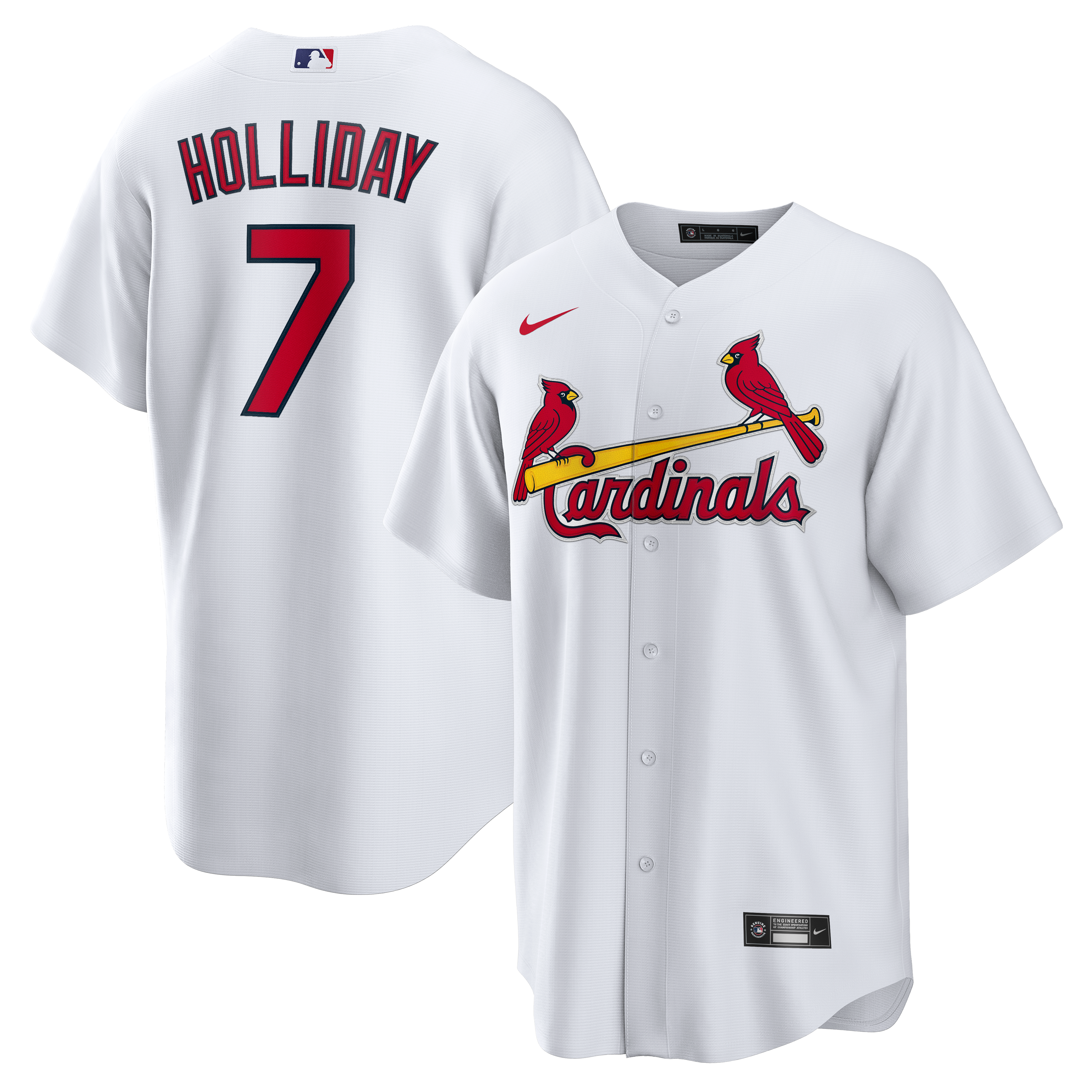 Men's Nike Matt Holliday White St. Louis Cardinals Home Retired Player Replica Jersey