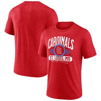 Men's Heather Red St. Louis Cardinals Badge of Honor Tri-Blend T-Shirt