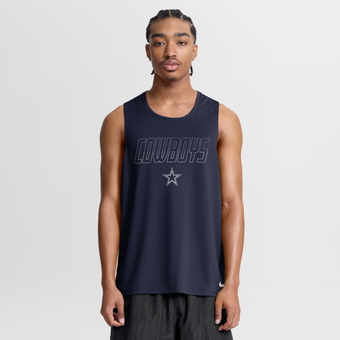 Men's Nike Navy Dallas Cowboys Kickoff Miler Dri-FIT Tank? Top