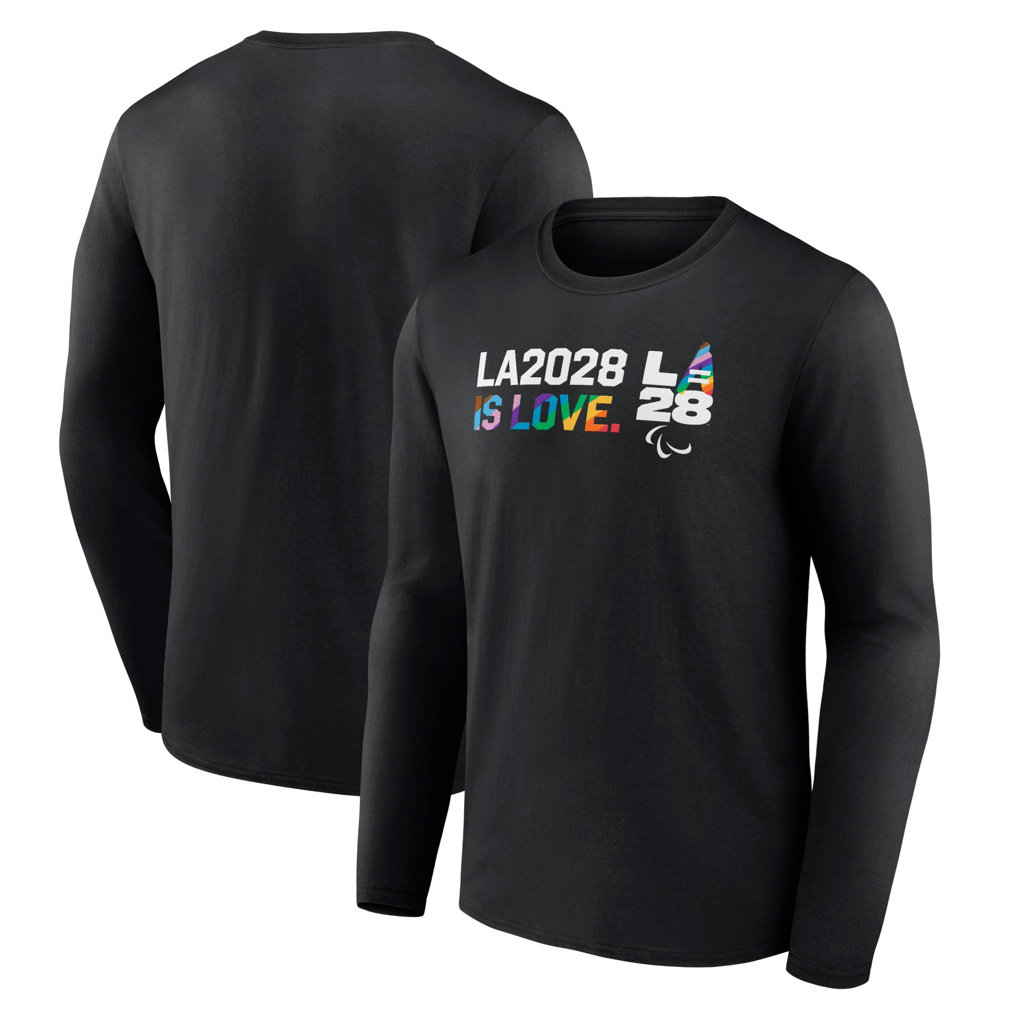 Men's  Black LA28 Summer Paralympics Pride Long Sleeve T-Shirt