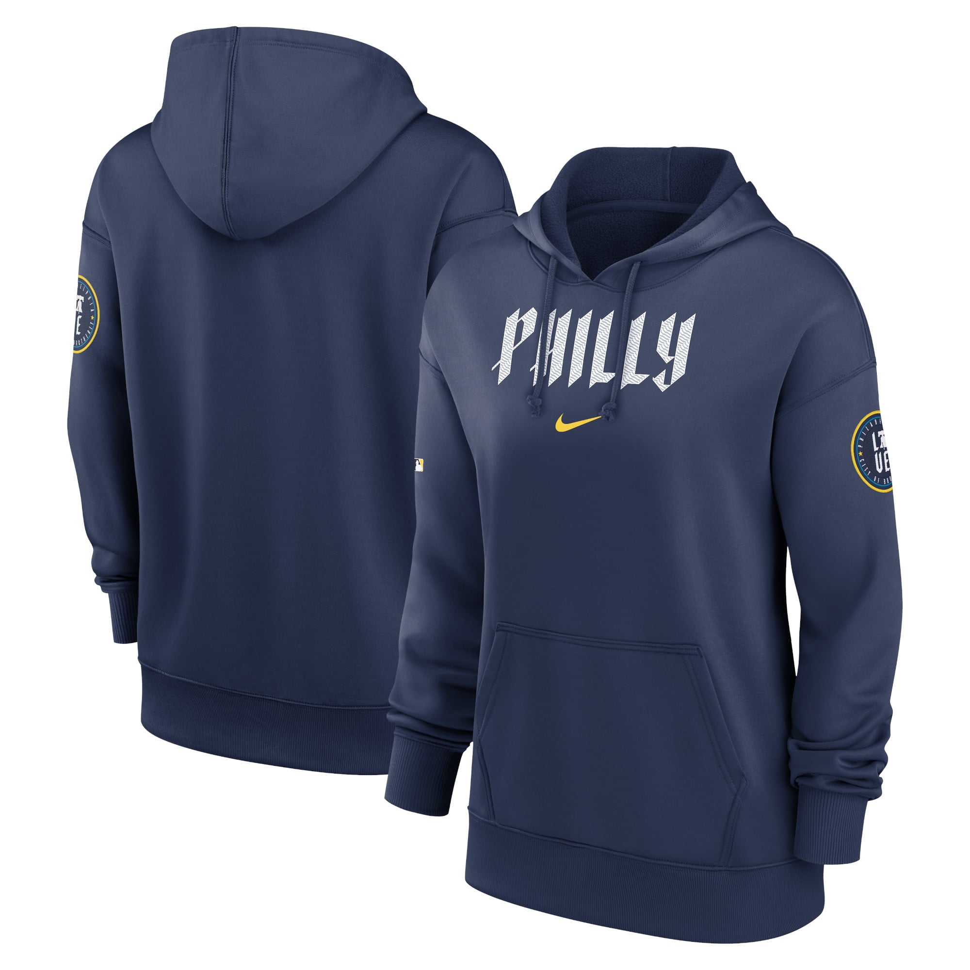 Women's Nike Navy Philadelphia Phillies 2024 City Connect AC Practice Performance Pullover Hoodie