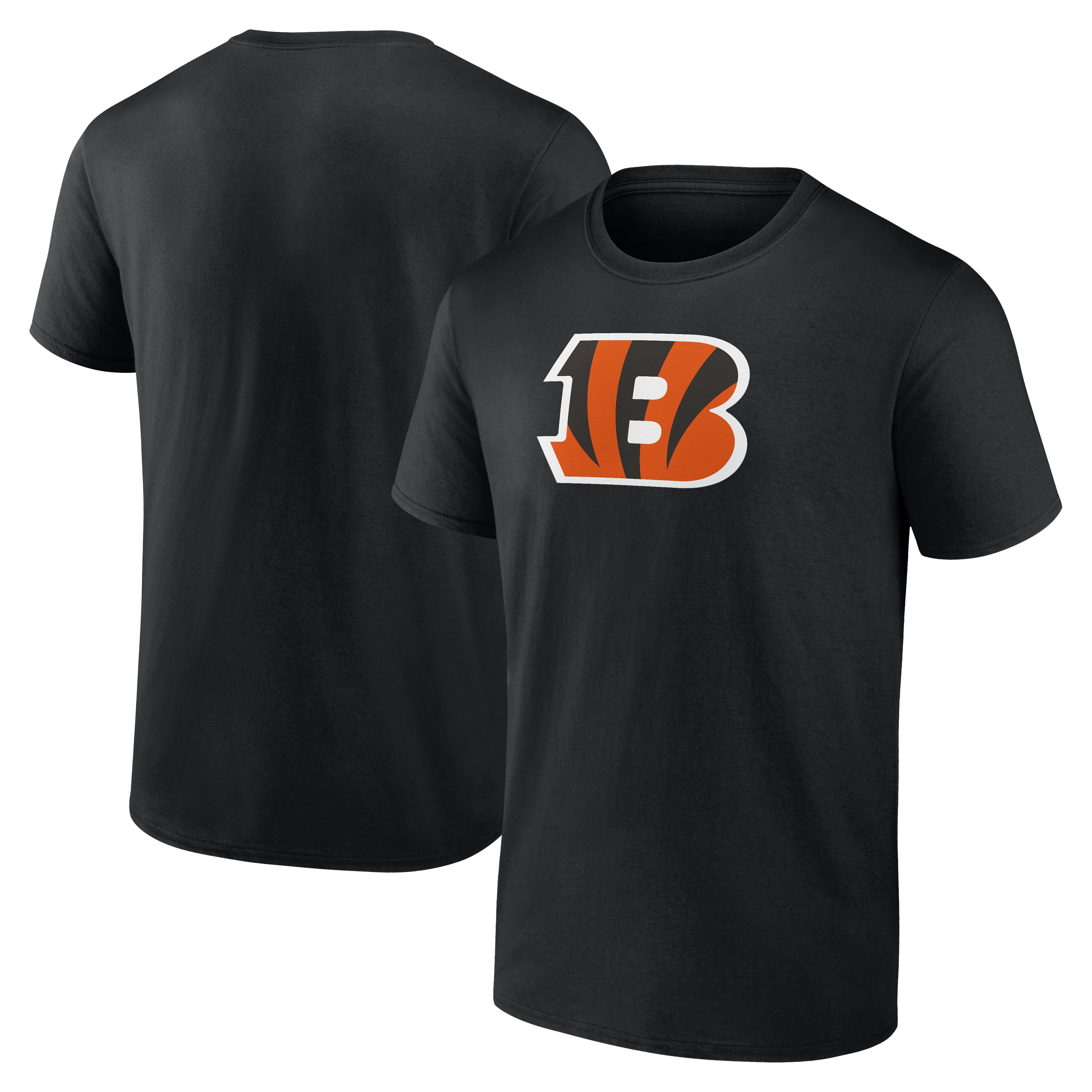 Men's Logo Athletic  Black Cincinnati Bengals Primary Logo T-Shirt