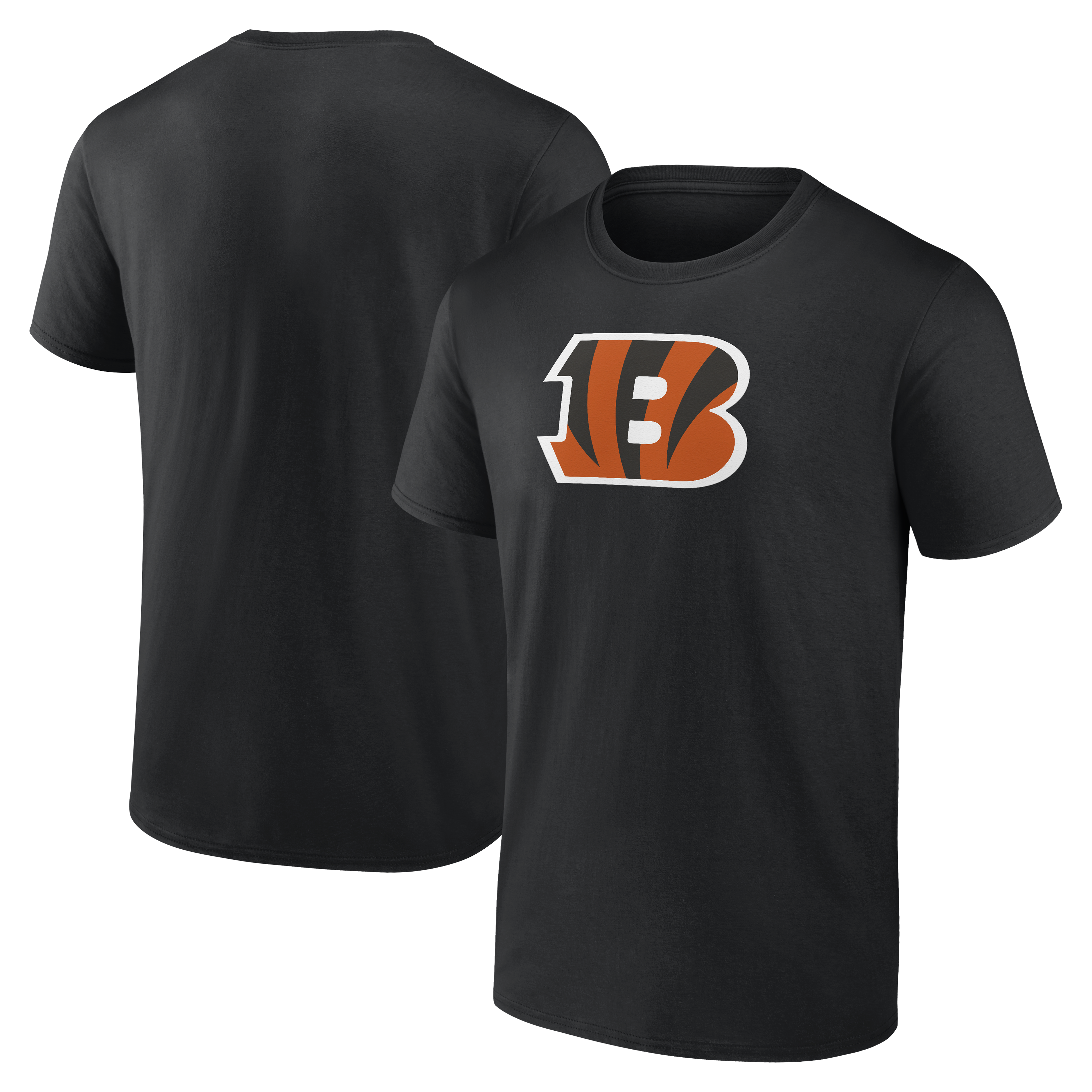 Men's Logo Athletic Black Cincinnati Bengals Primary Logo T-Shirt