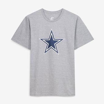 Men's Logo Athletic  Heather Gray Dallas Cowboys Primary Logo T-Shirt