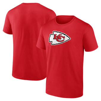 Men's Logo Athletic  Red Kansas City Chiefs Primary Logo T-Shirt