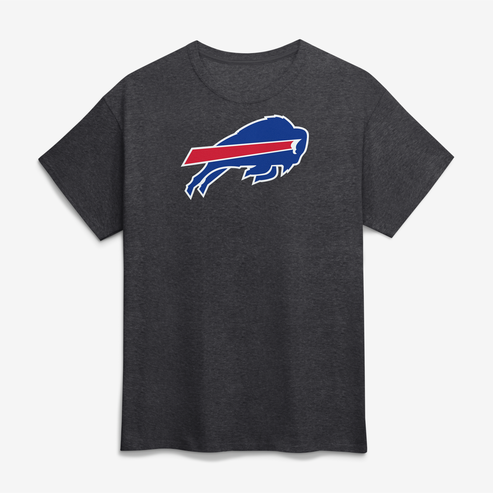 Men's Logo Athletic Charcoal Buffalo Bills Primary Logo T-Shirt