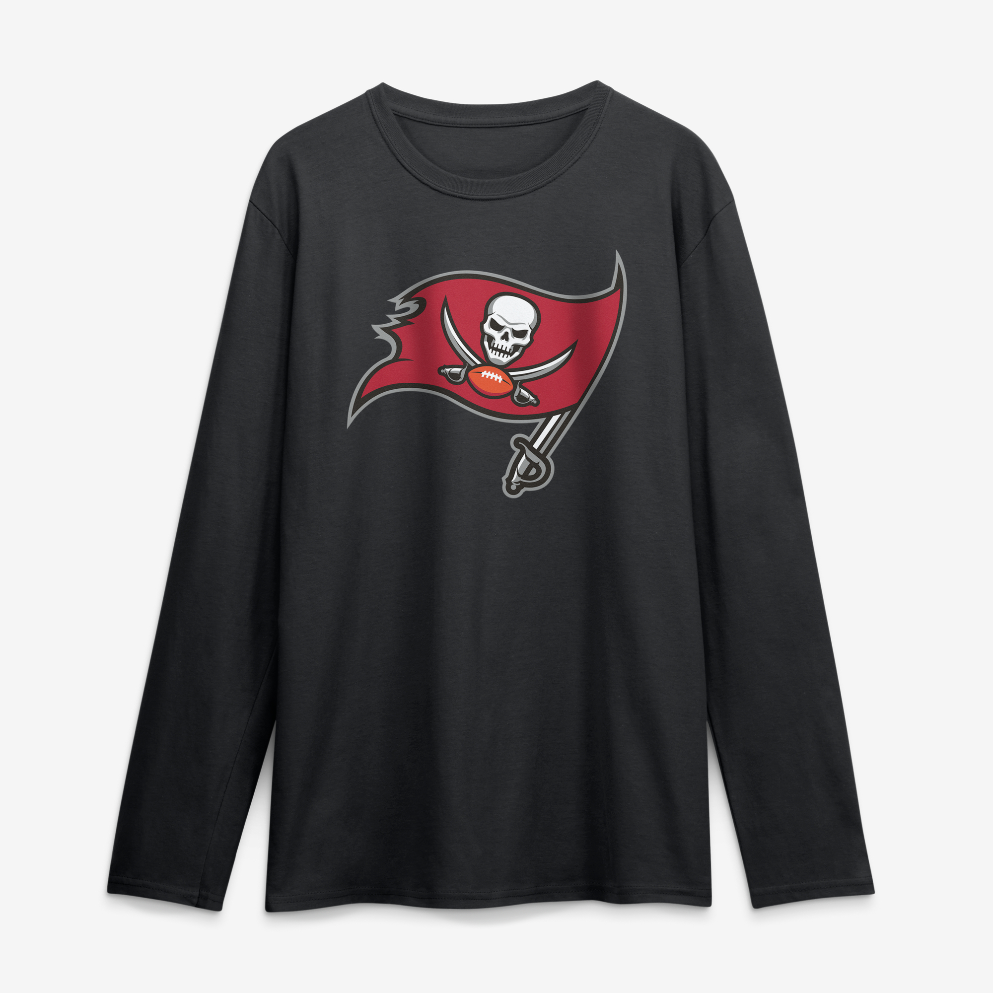 Men's Logo Athletic Black Tampa Bay Buccaneers Primary Logo Long Sleeve T-Shirt