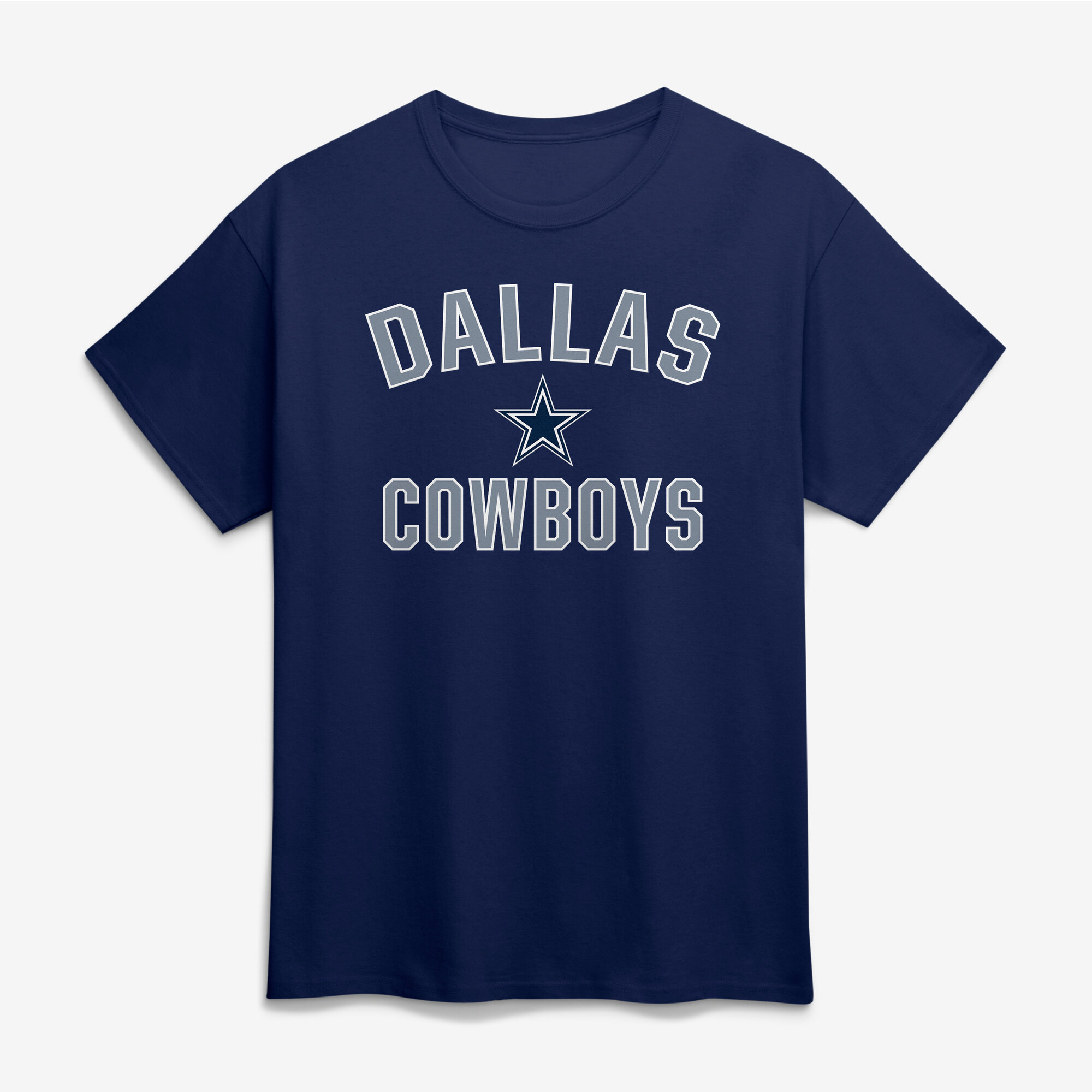 Logo Athletic Men's Navy Dallas Cowboys Cotton Victory Arch T-Shirt - Navy