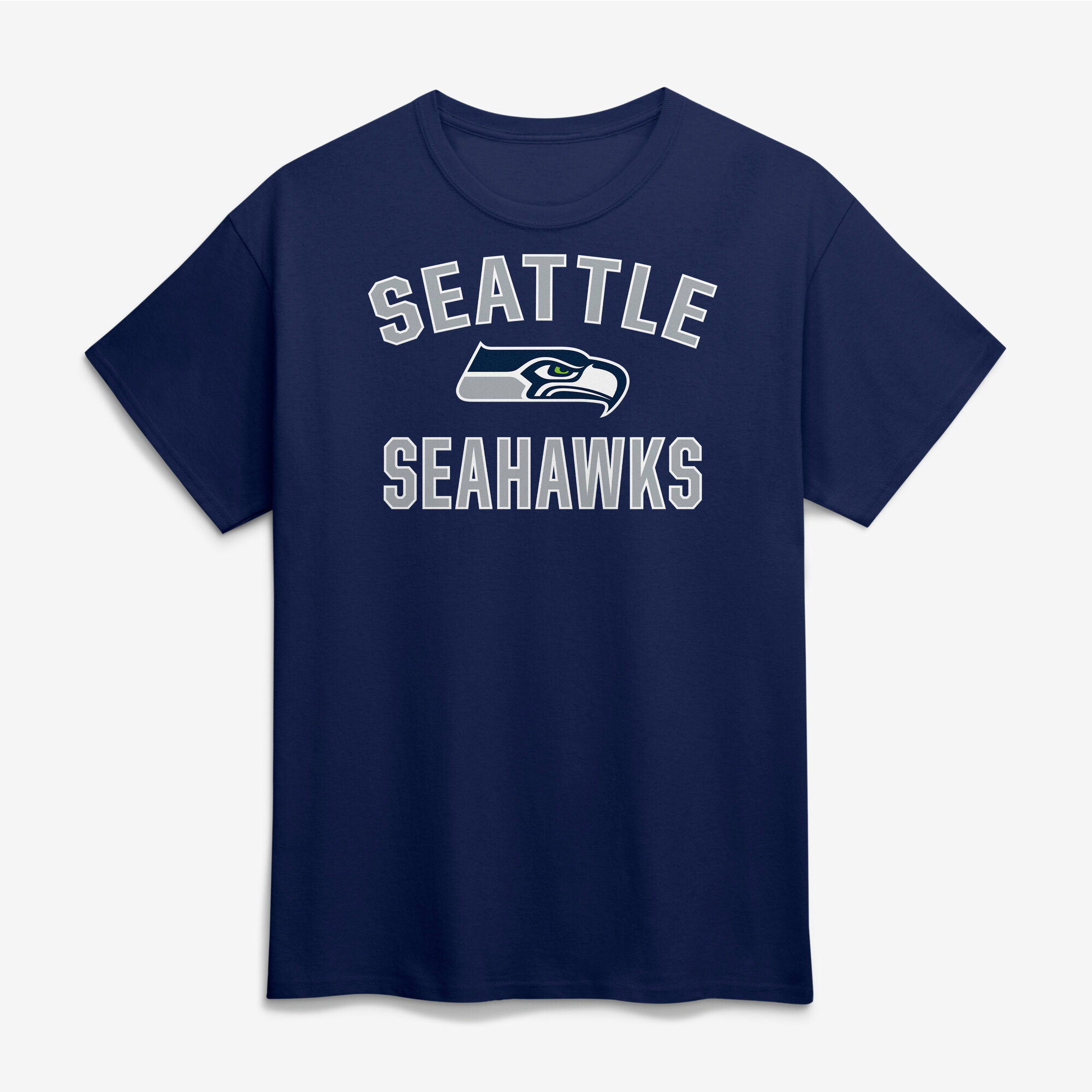 Logo Athletic Men's Navy Seattle Seahawks Cotton Victory Arch T-Shirt - Navy