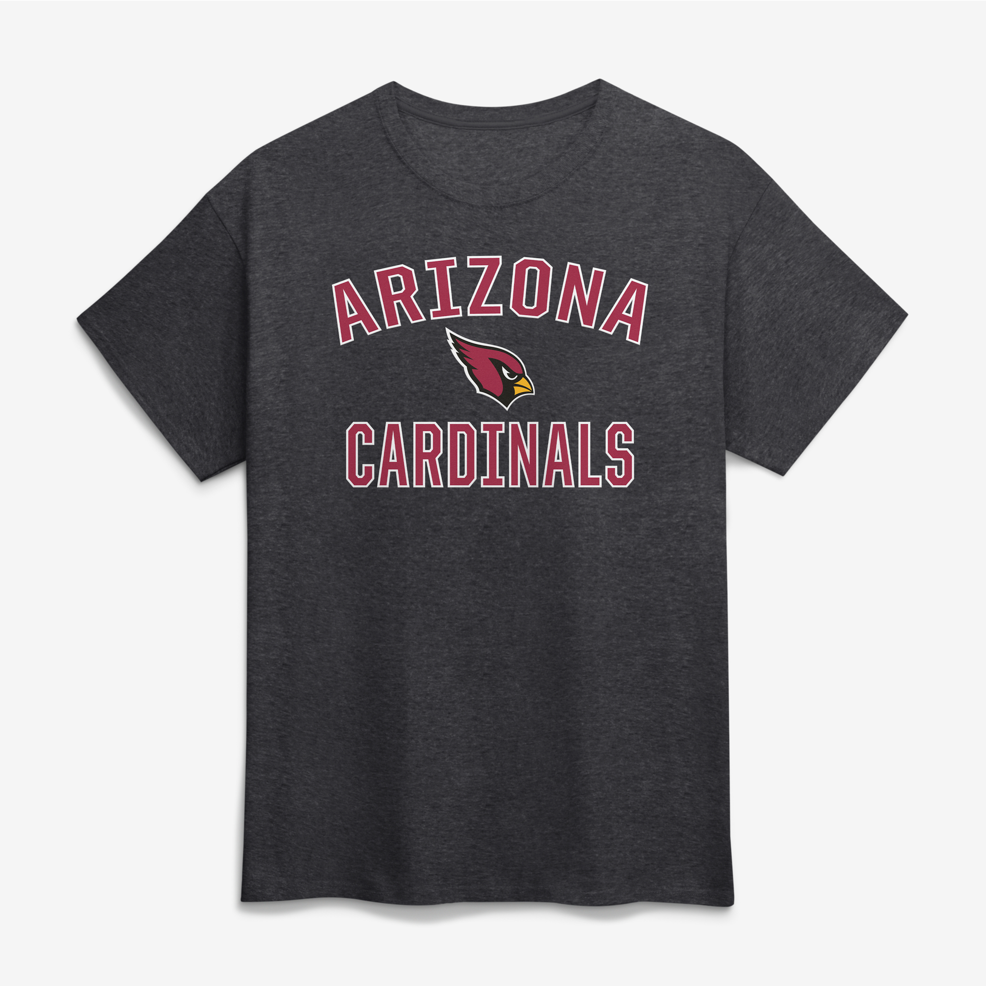 Men's Logo Athletic Charcoal Arizona Cardinals Cotton Victory Arch T-Shirt