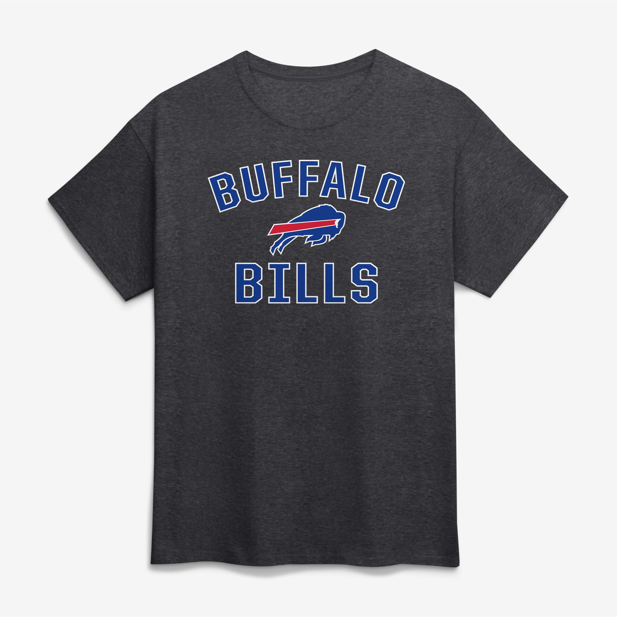 Men's Logo Athletic Charcoal Buffalo Bills Cotton Victory Arch T-Shirt