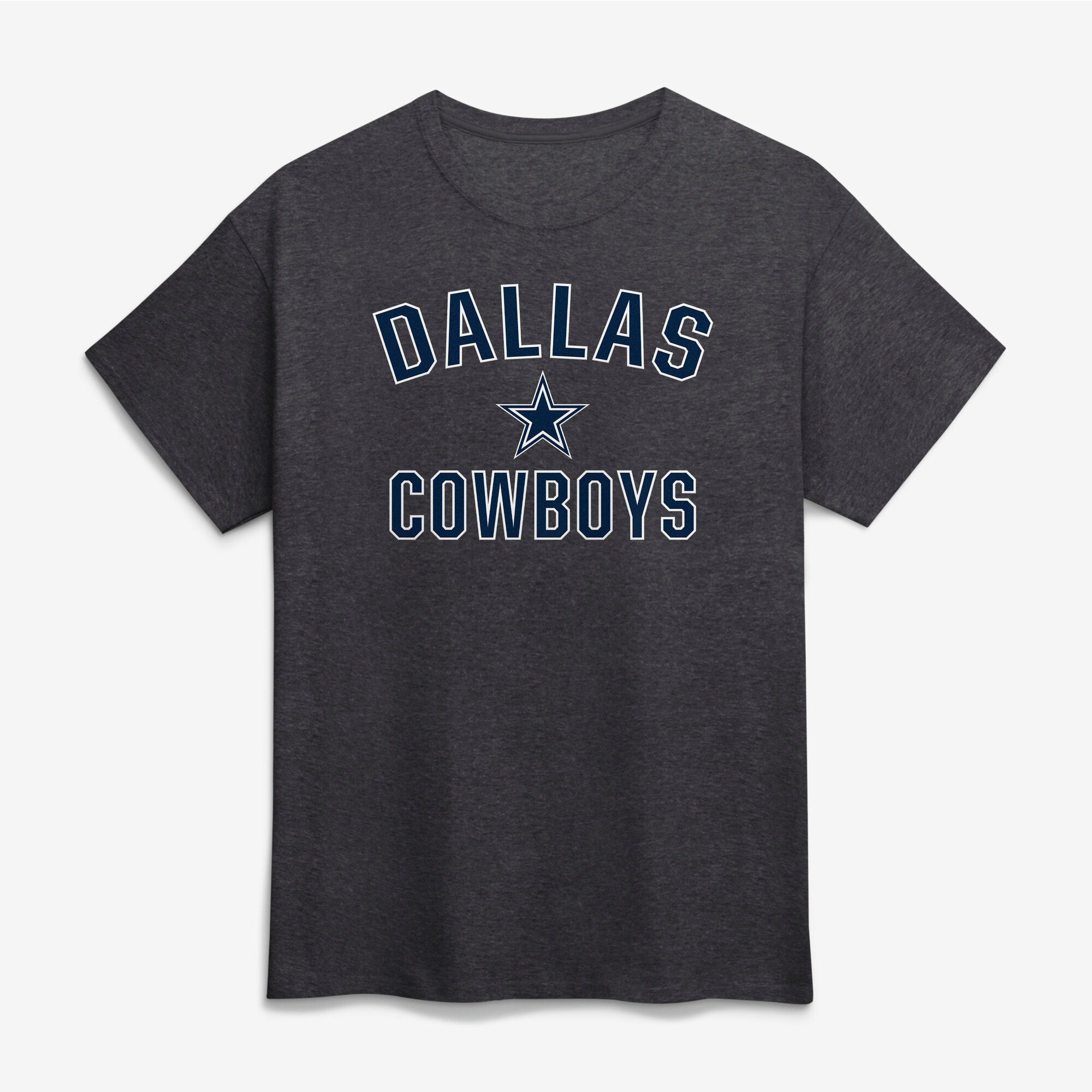 Logo Athletic Men's Charcoal Dallas Cowboys Cotton Victory Arch T-Shirt - Charcoal